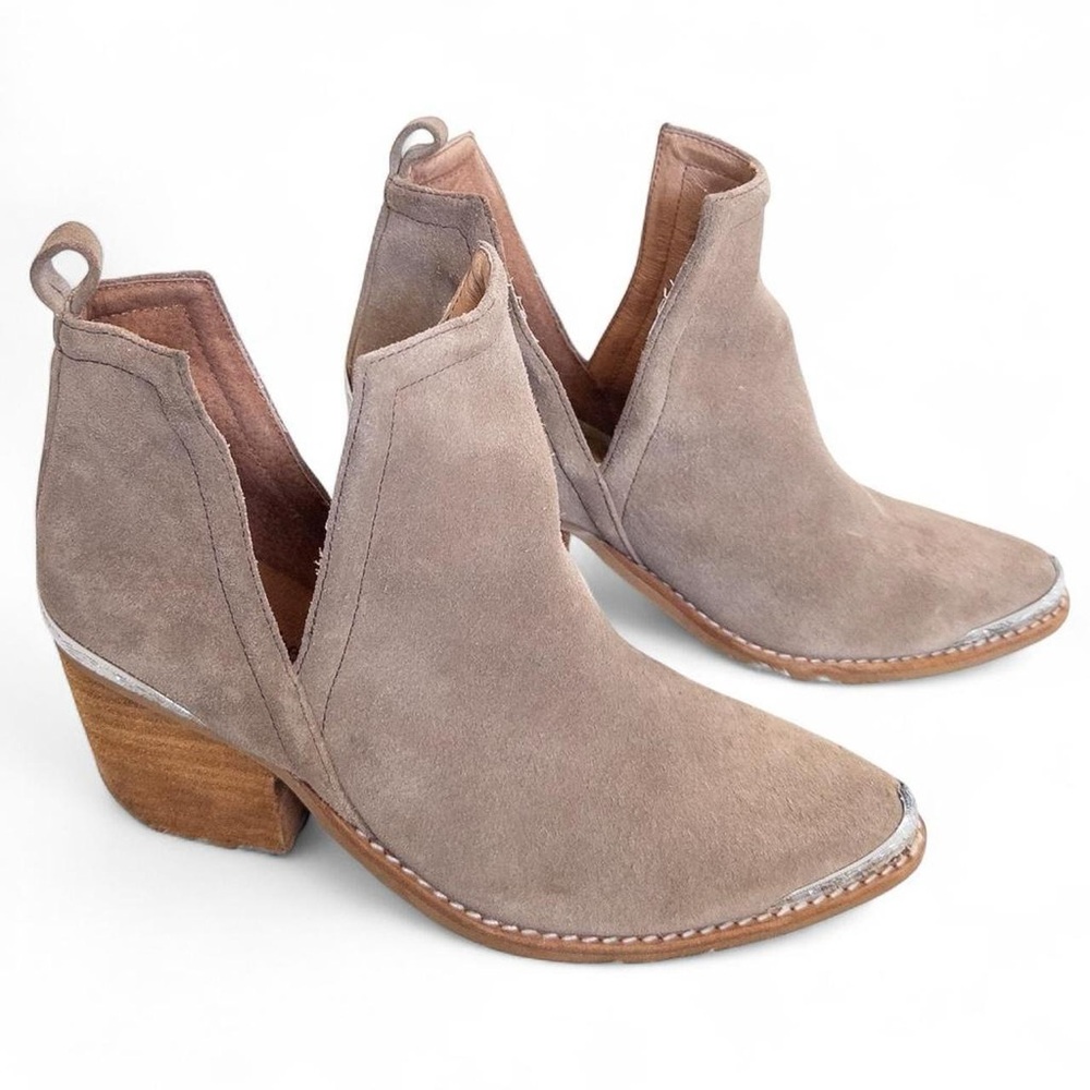 Jeffrey Campbell Cromwell Western Suede Ankle Boots Size 6.5